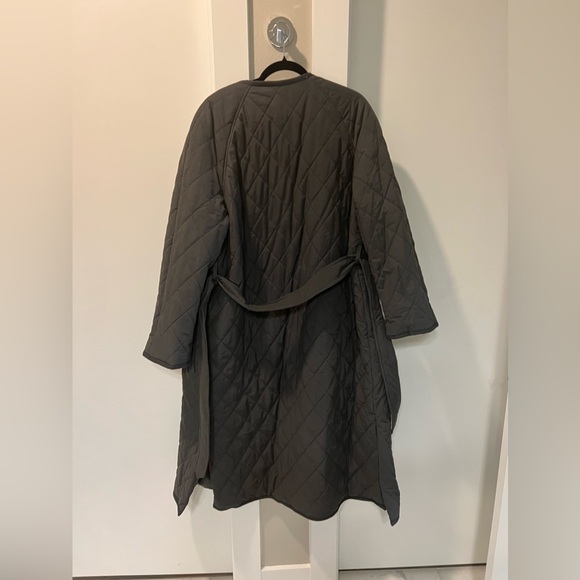 Topshop Collarless Quilted Coat - Picture 4 of 6